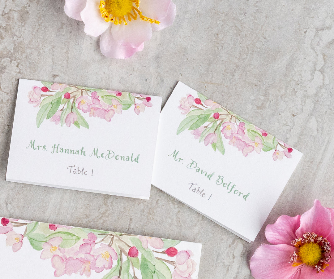 apple blossom place card 2 Adventurous Souls