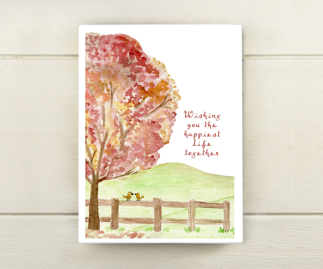 Autumn Tree Wedding Card