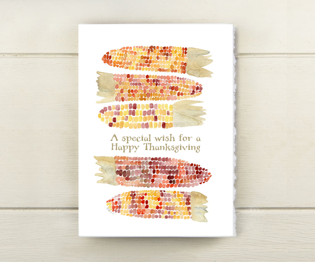 Autumn Corn Thanksgiving Card