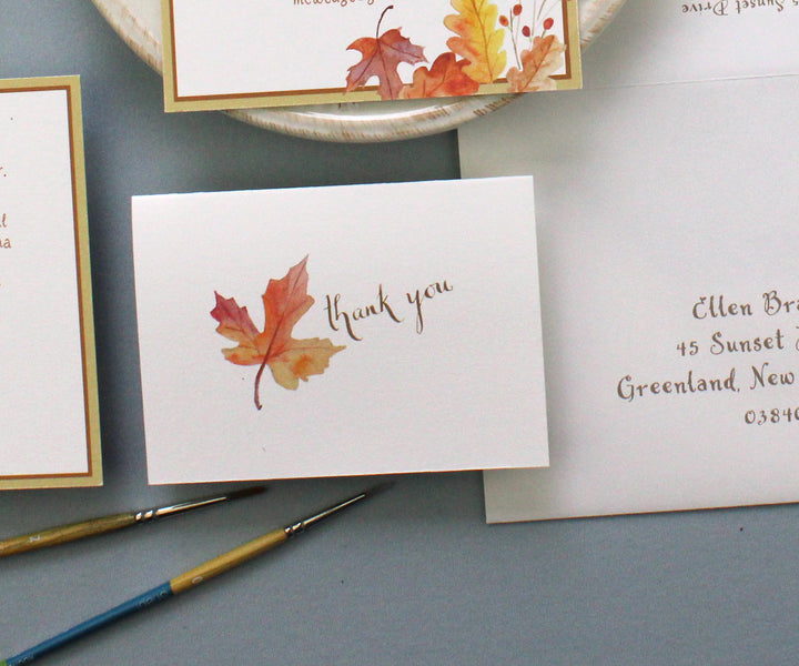 Autumn Leaves Thank You Note