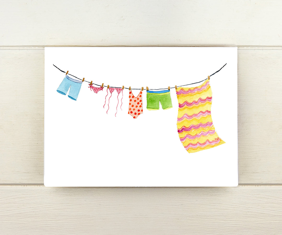 Bathing Suits Laundry Line Card