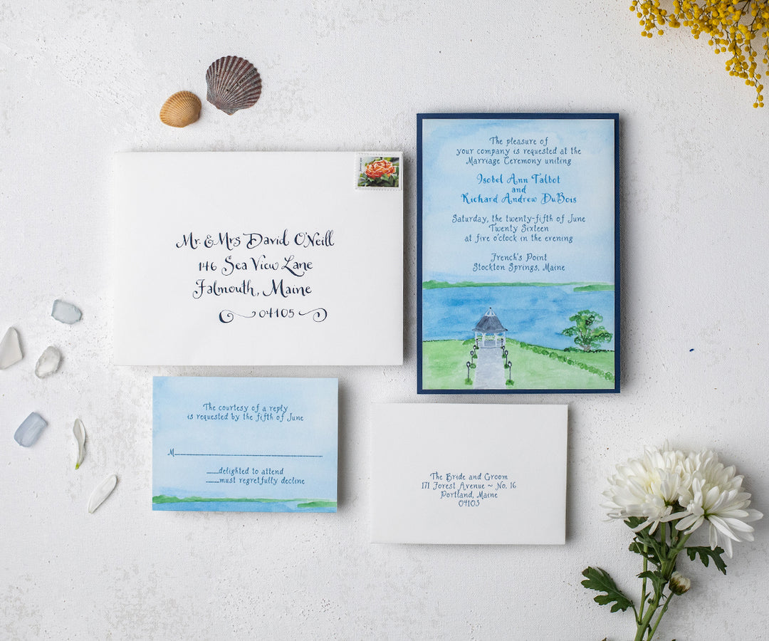 Bay View wedding invitation