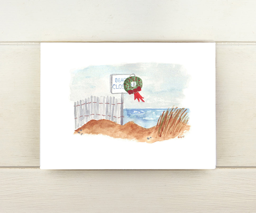 Beach Closed Holiday Card