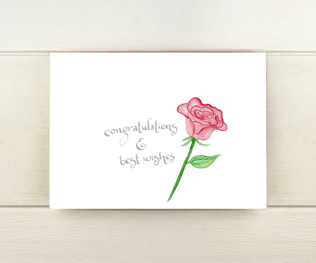 Best Wishes Rose Card