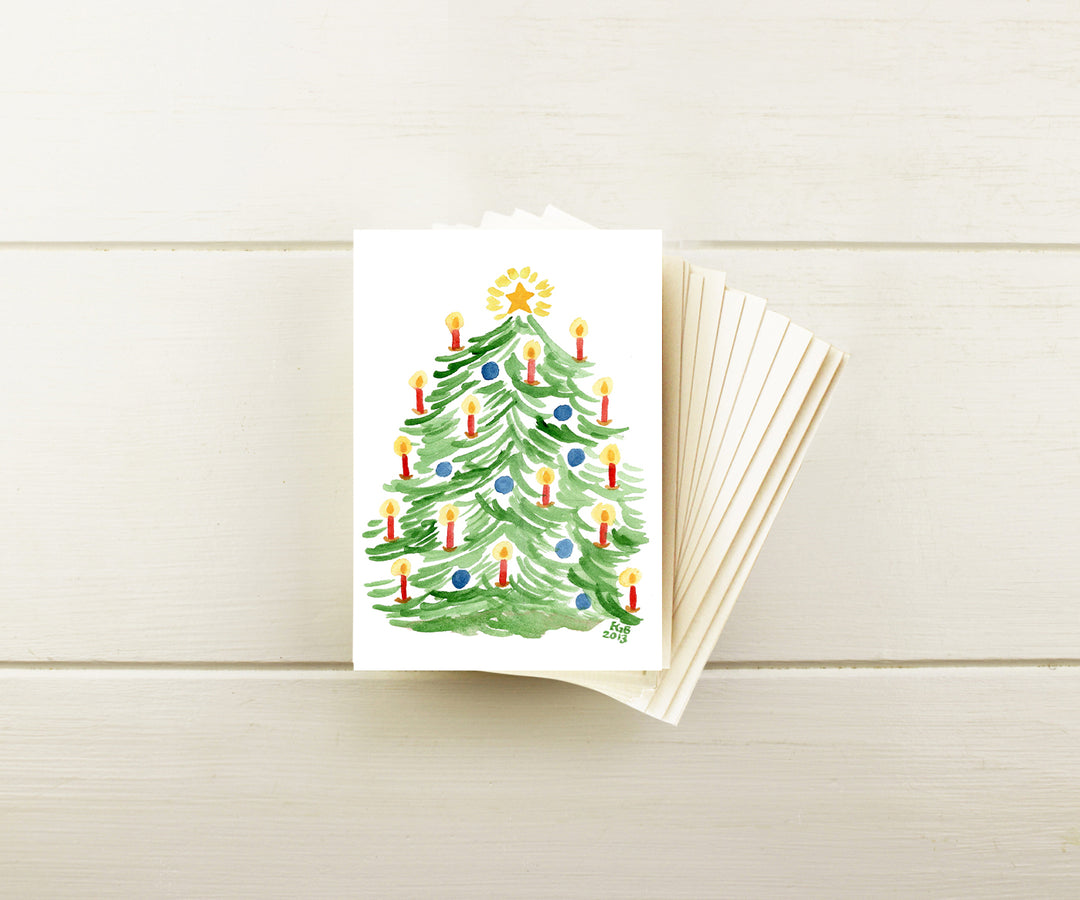 Big Christmas tree note cards