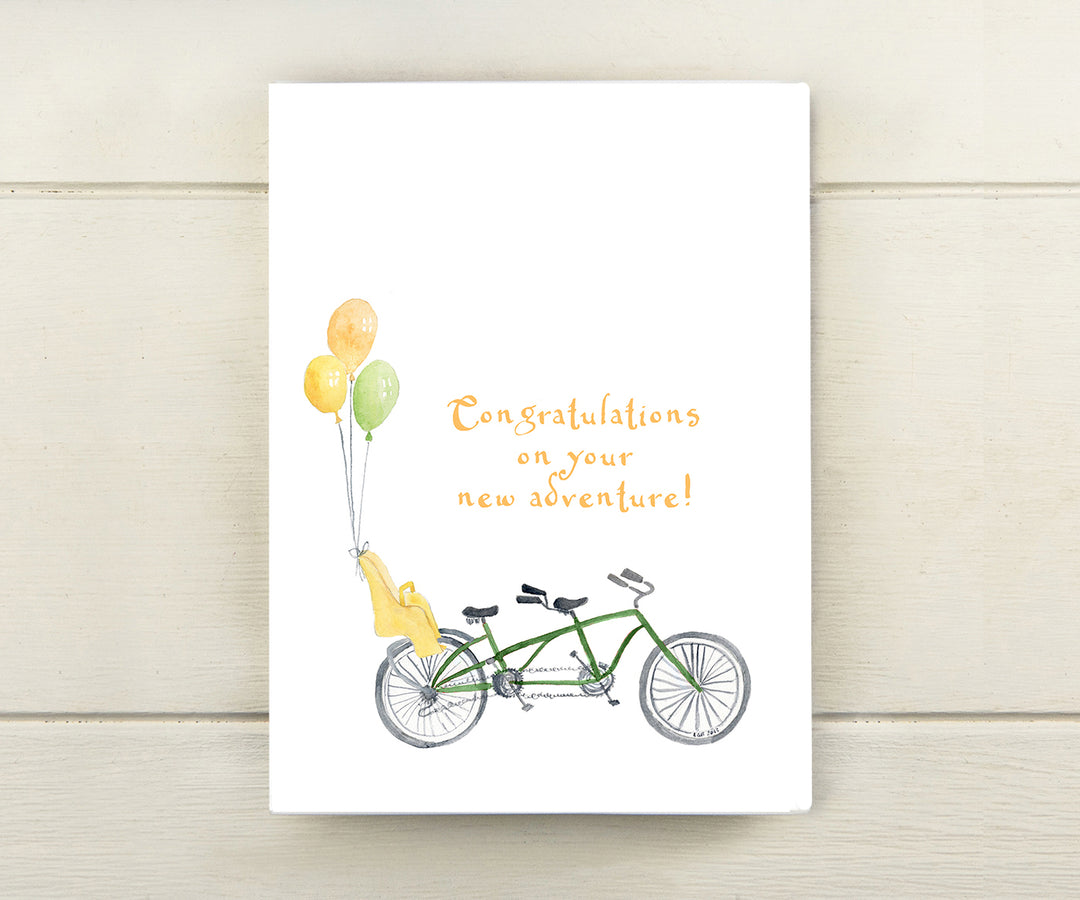 Bike for 3 New Baby Card