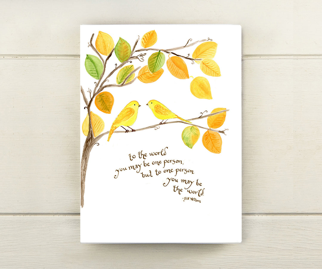 Birds To the World Quote Card