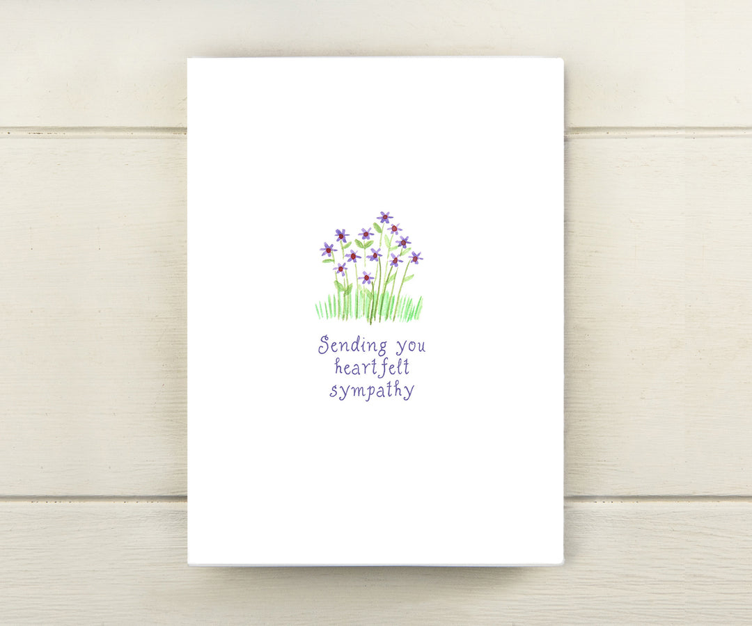 Blue Daisies Sympathy Card