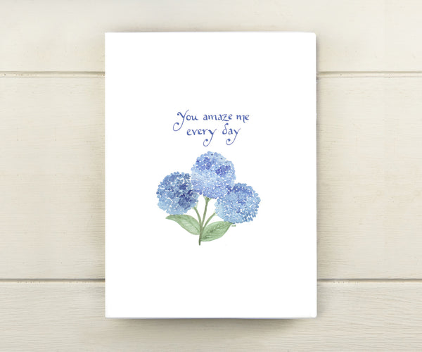 Blue Hydrangea Card