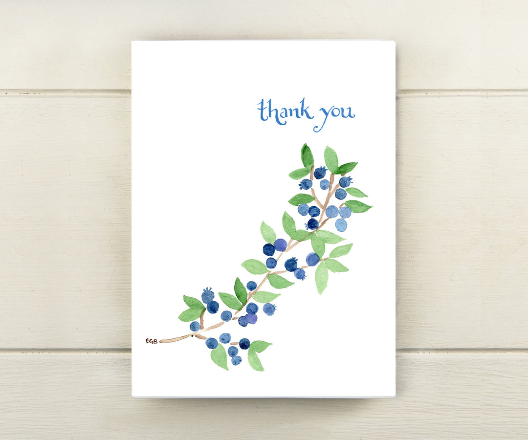 Blueberries Thank You Card