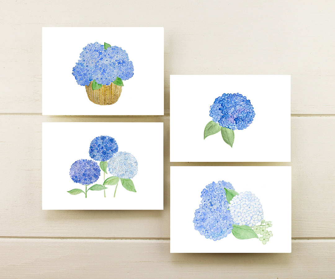 blue hydrangea assortment