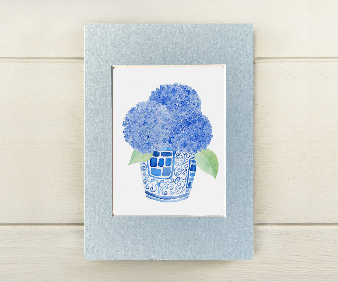 Blue Hydrangea Bouquet Mini Print