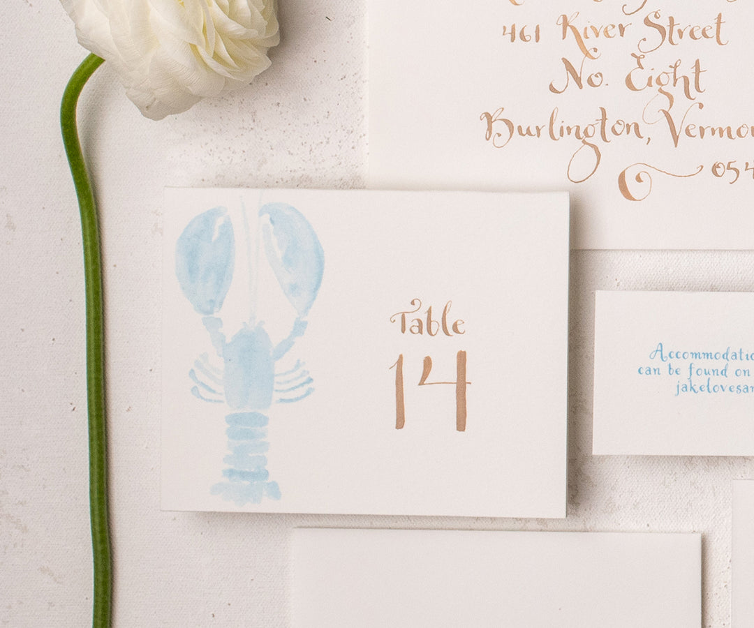 Blue Lobster Table Number