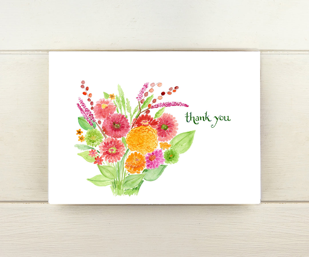 Bright Bouquet Thank You Card