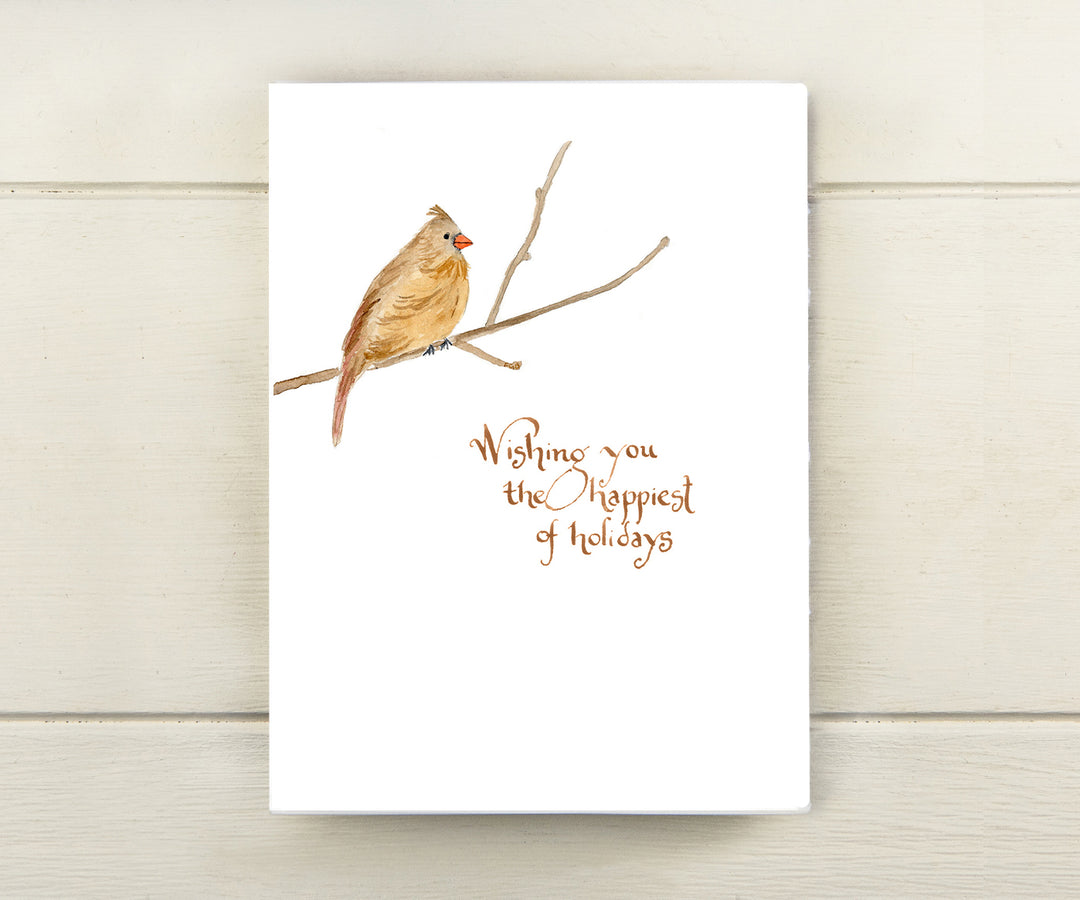 Brown Bird Holiday Card