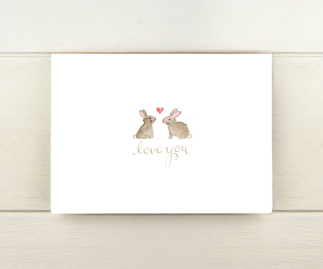 Bunnies Love Valentine Card