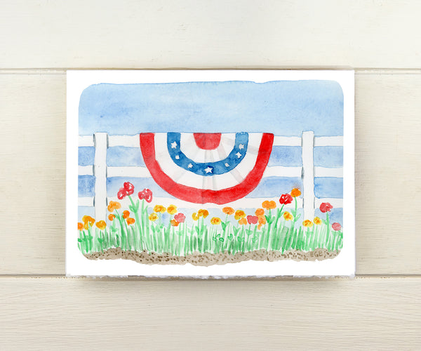 Bunting fence card