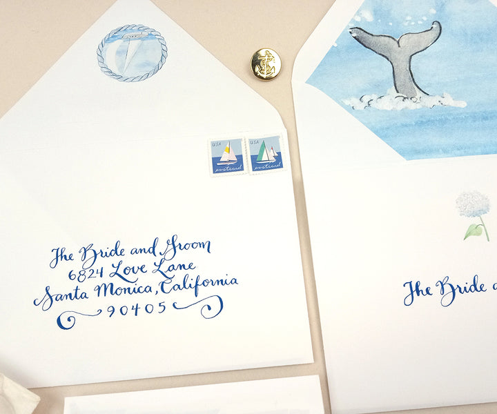 hand calligraphy guest envelope