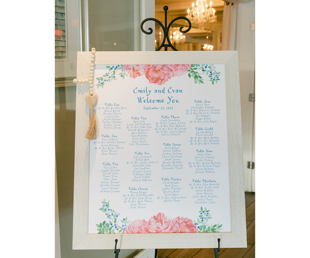 Peony Blueberry Seating chart