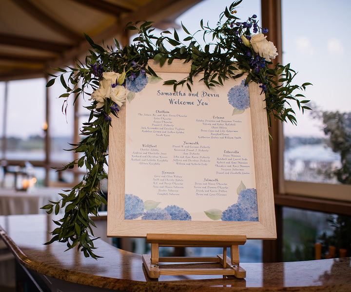 Hydrangea Seating chart