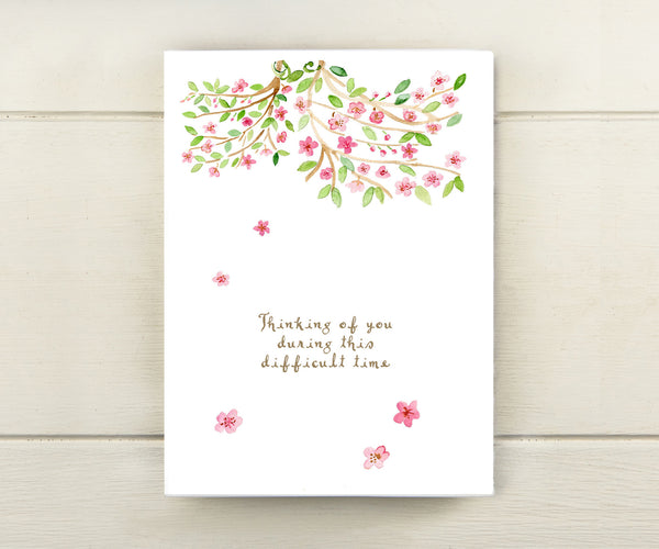 Cherry Blossoms Sympathy Card