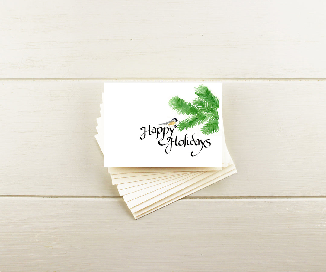 Chickadee Holiday Note Cards