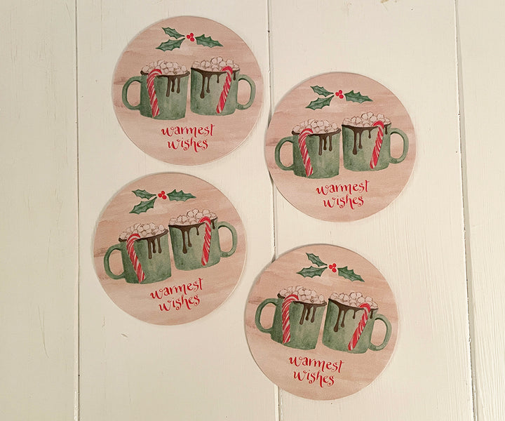 hot cocoa coasters