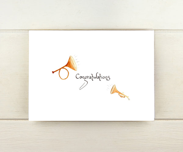 Congratulations Horns Card