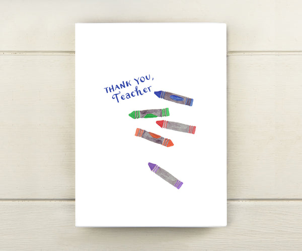 Teacher Crayon Card