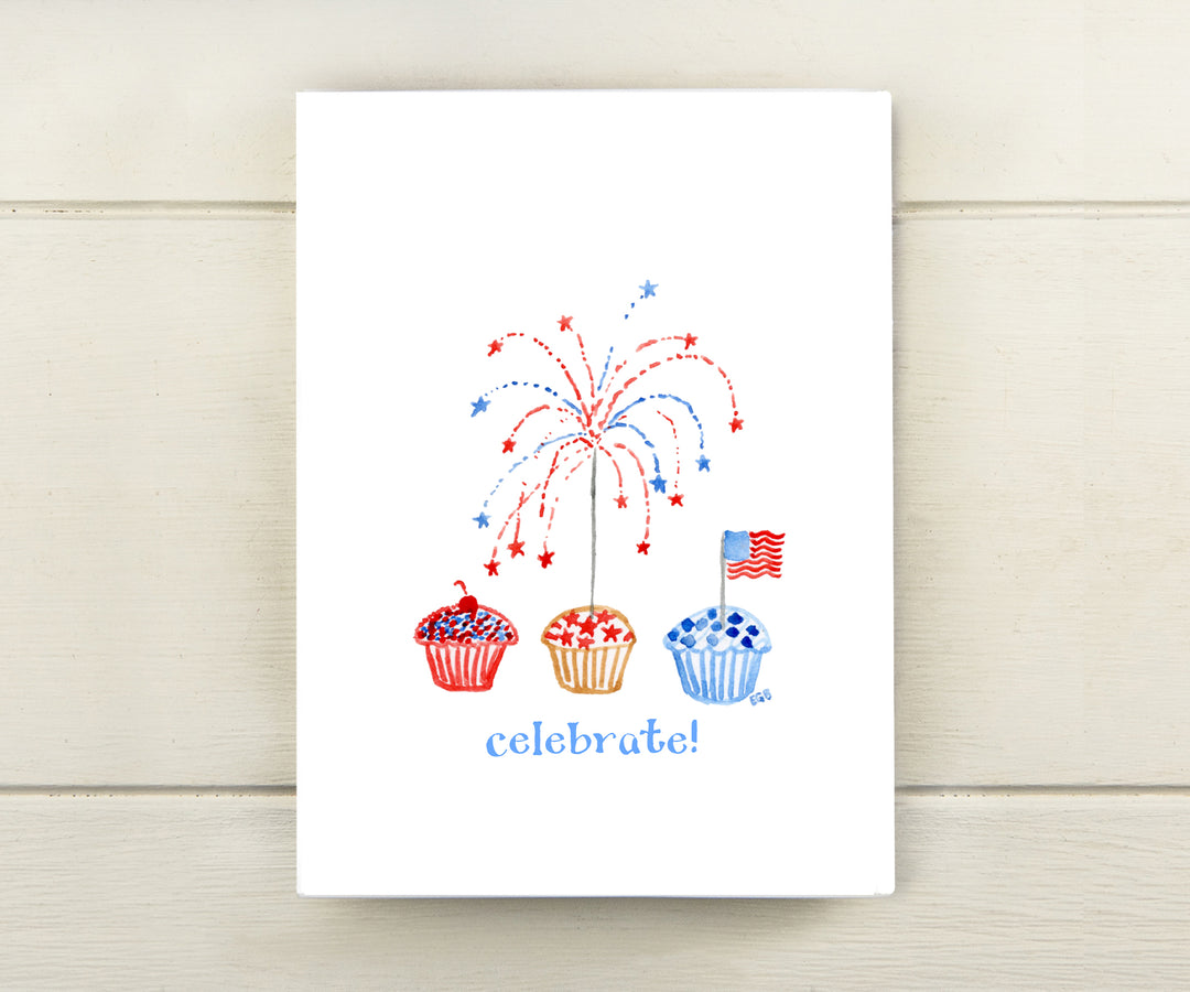 patriotic cupcakes card