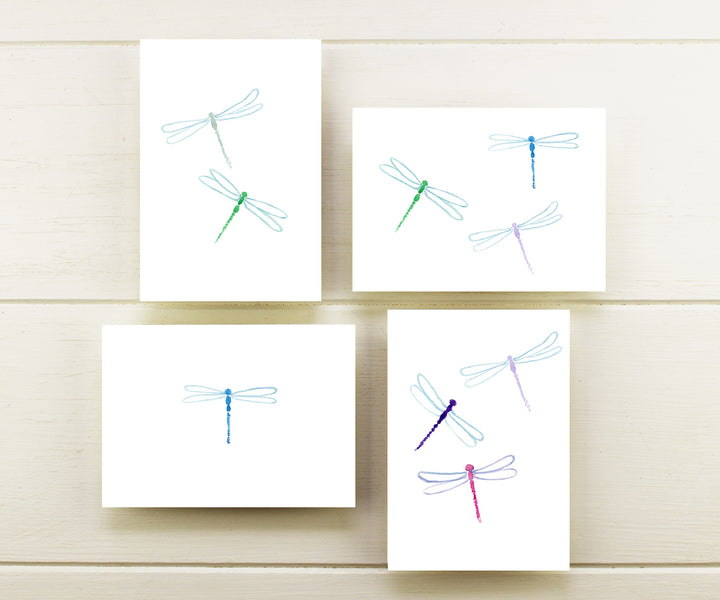 dragonflies note cards