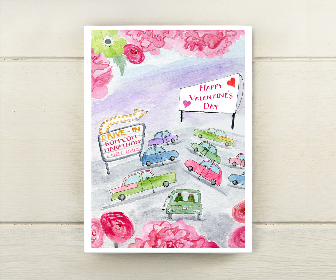 Drive-In Movie Valentine Card