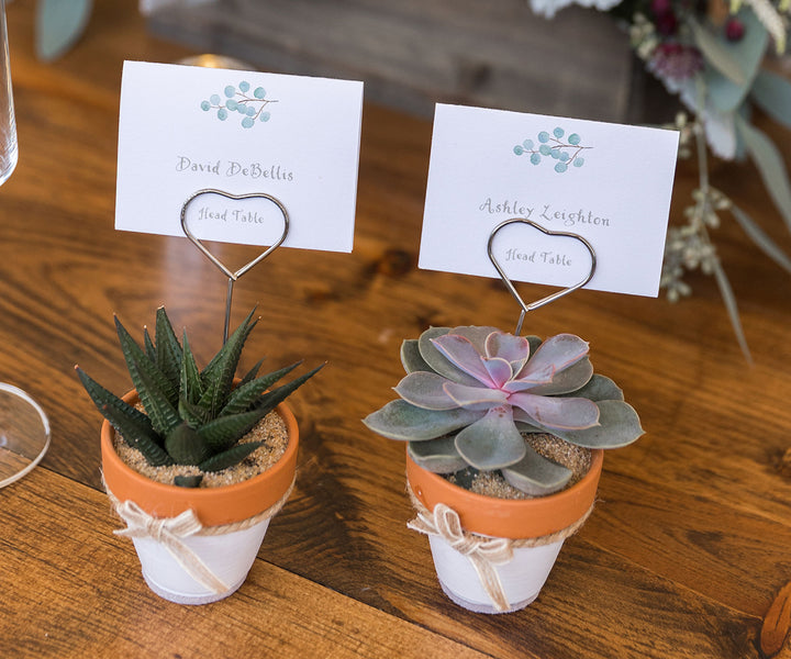 eucalyptus place card photo by Nadra Photography