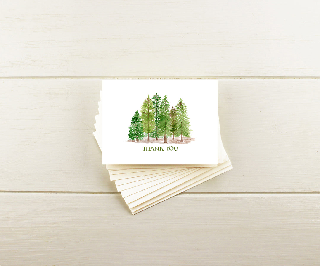 Evergreens Thank You Note Cards