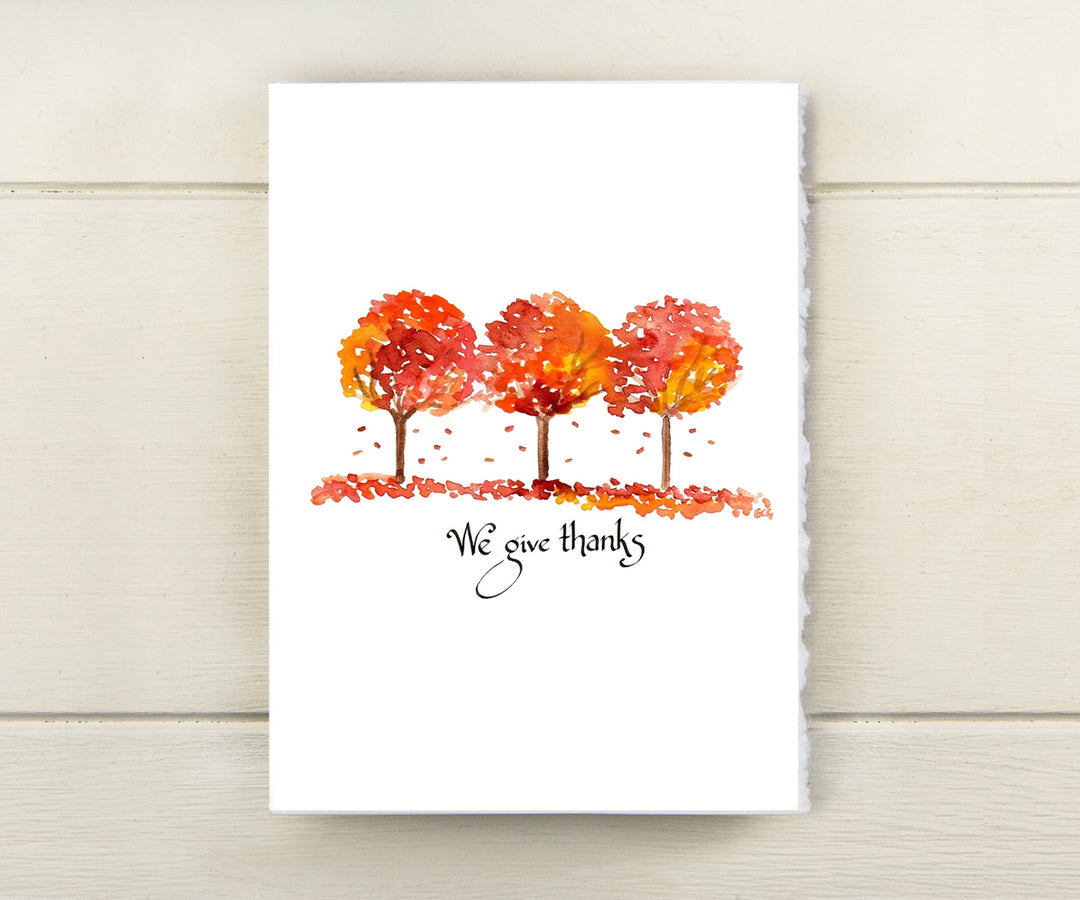 Autumn Trees thank you card