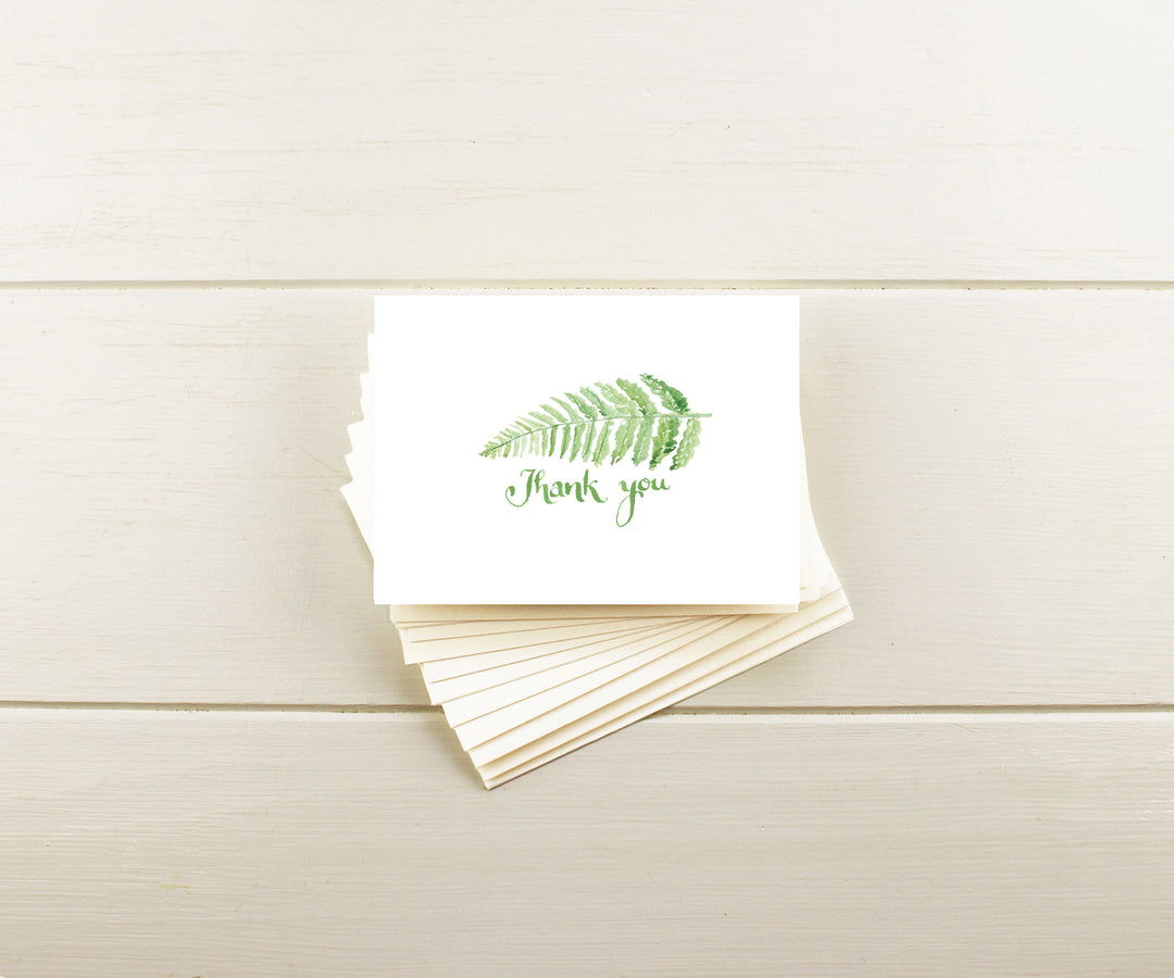 Fern Thank You Note Cards