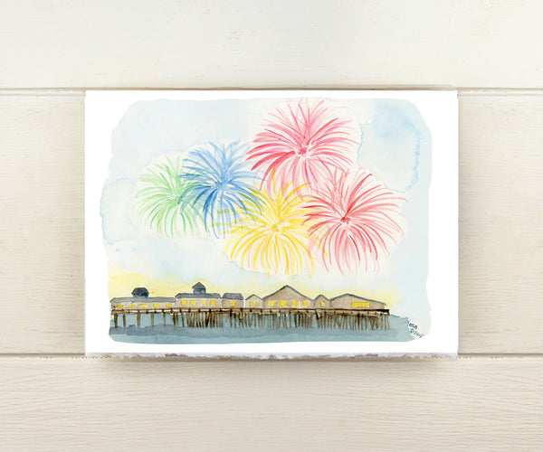 Fireworks at the Pier card