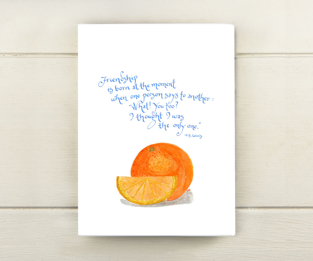 Friendship Orange Card