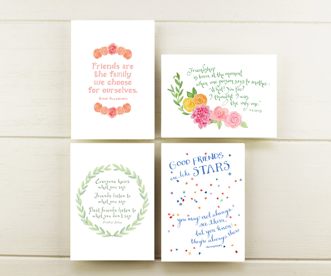 friendship quotes note cards