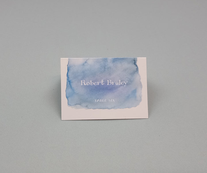 watercolor wash escort card