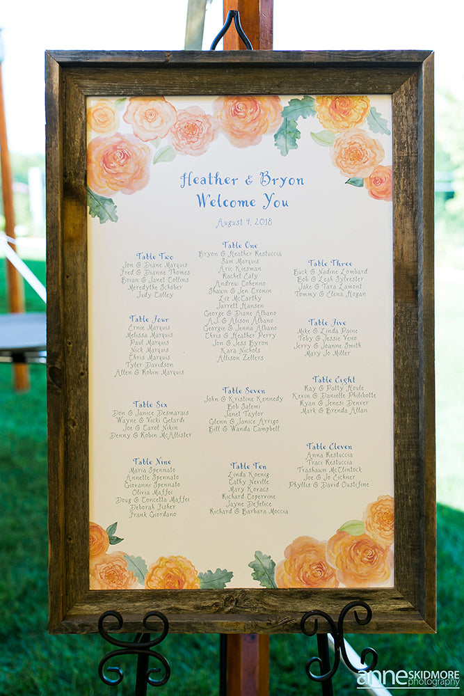 Garden Roses Table Number