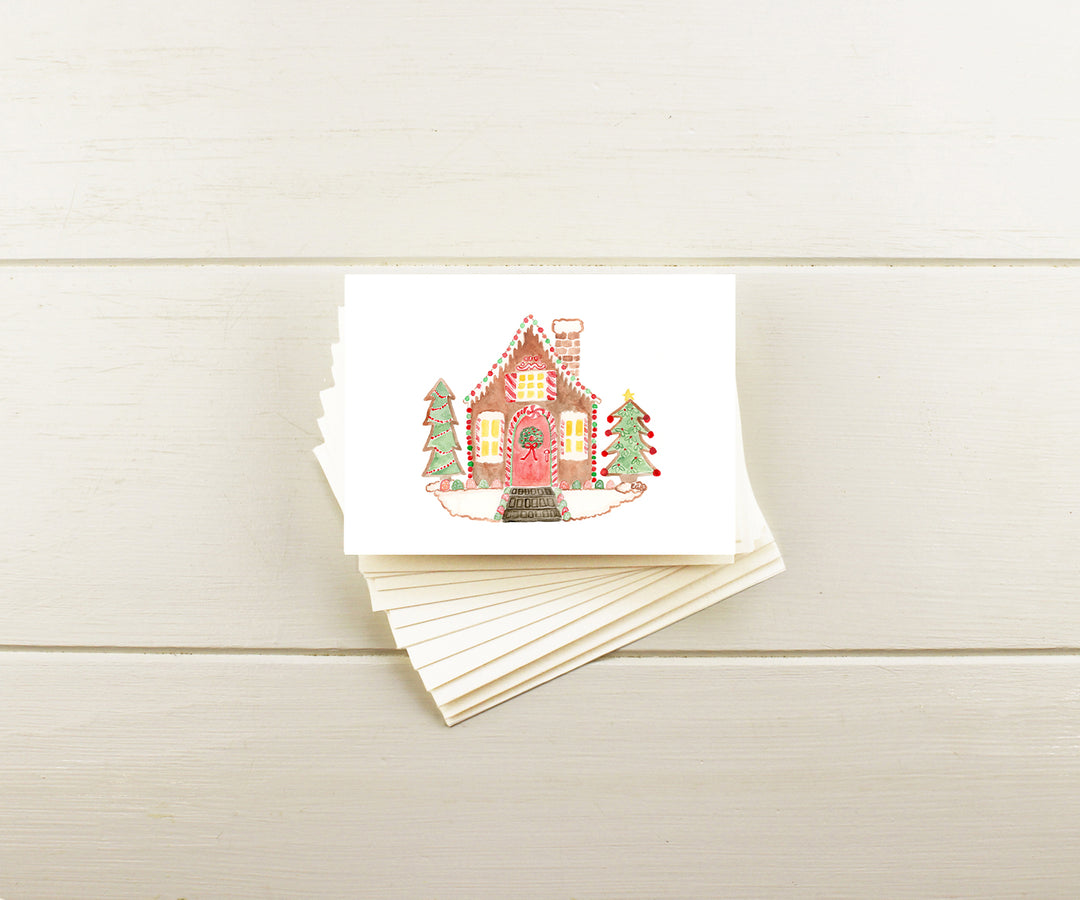 Gingerbread House Holiday Note Cards