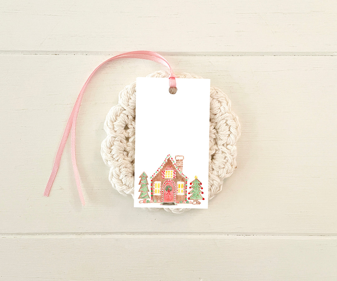 Gingerbread house gift tags