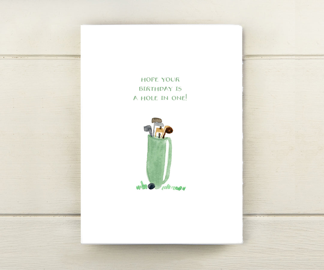 Golf Bag Birthday Card