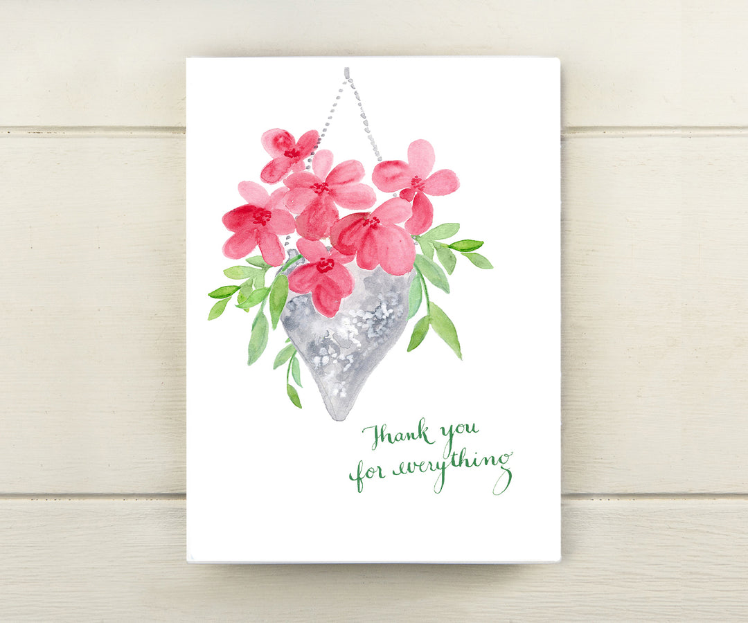 Hanging Floral Vase Card