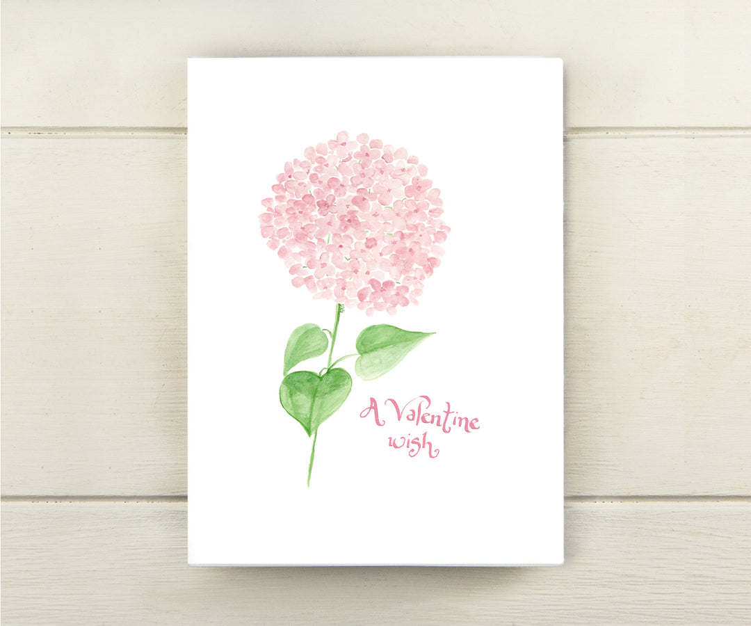 Hydrangea Valentine Card