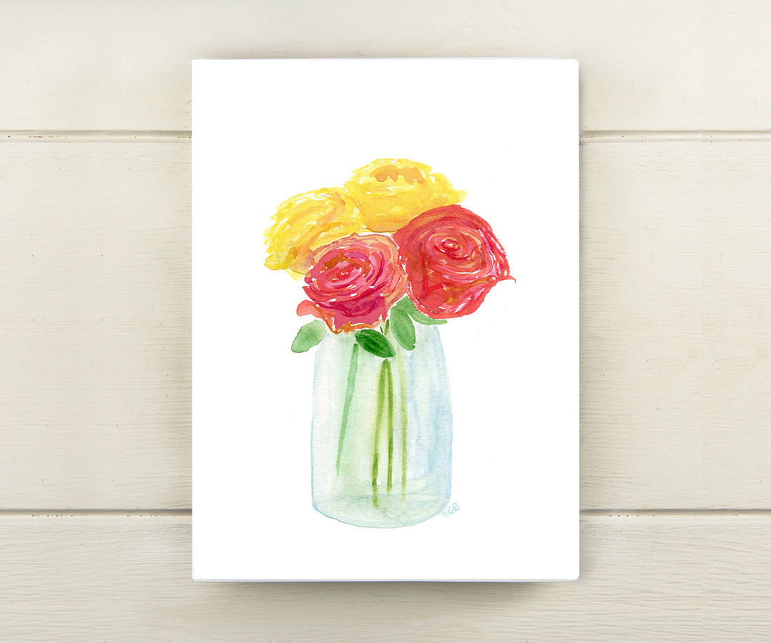 Jar of Roses Card