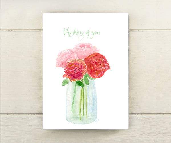 Jar of Roses Card