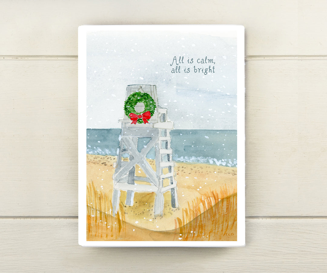 Lifeguard Stand Holiday Card