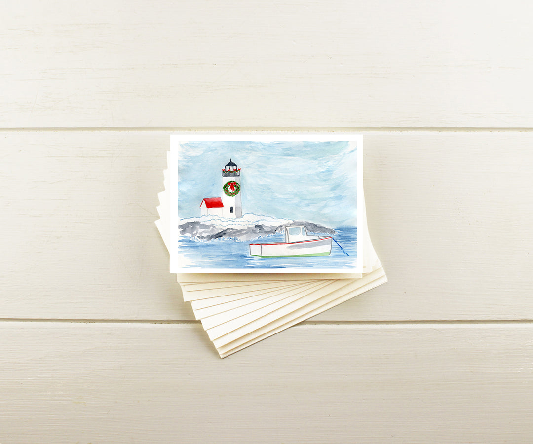 Lighthouse Holiday Note Cards